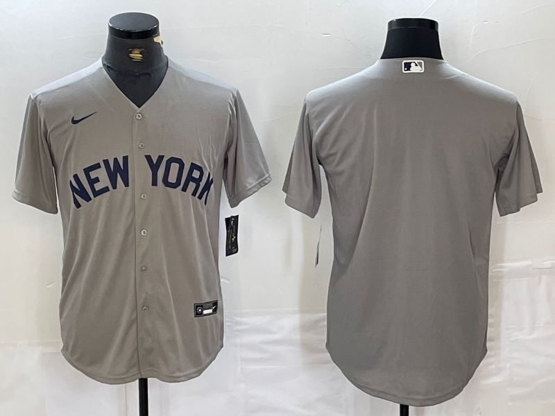Men New York Yankees Blank Grey Dream Edition Nike 2024 MLB Jersey style 1